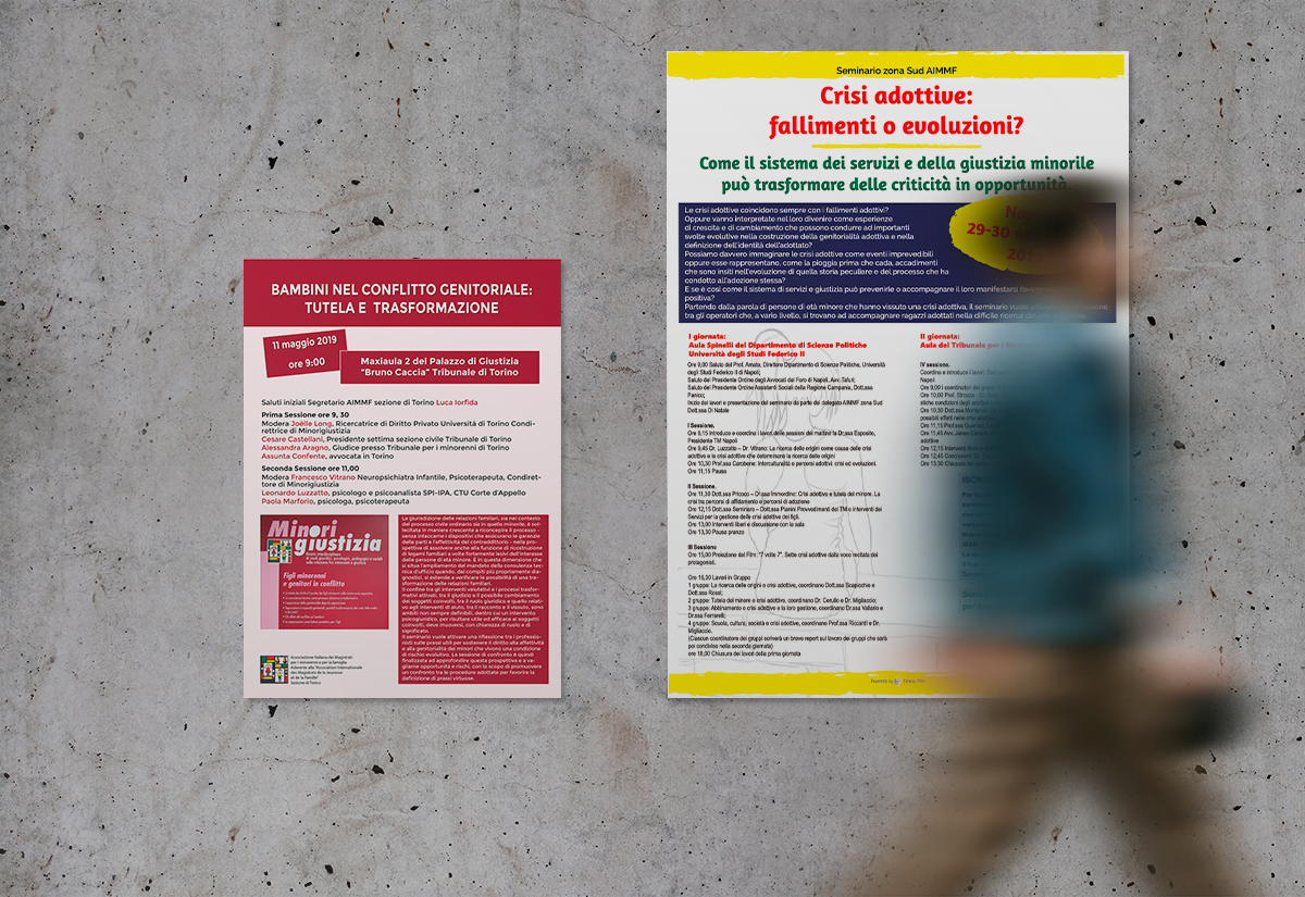 Visual design Project Event 'Crisi Adottive: Fallimenti o evoluzioni?'AIMMF