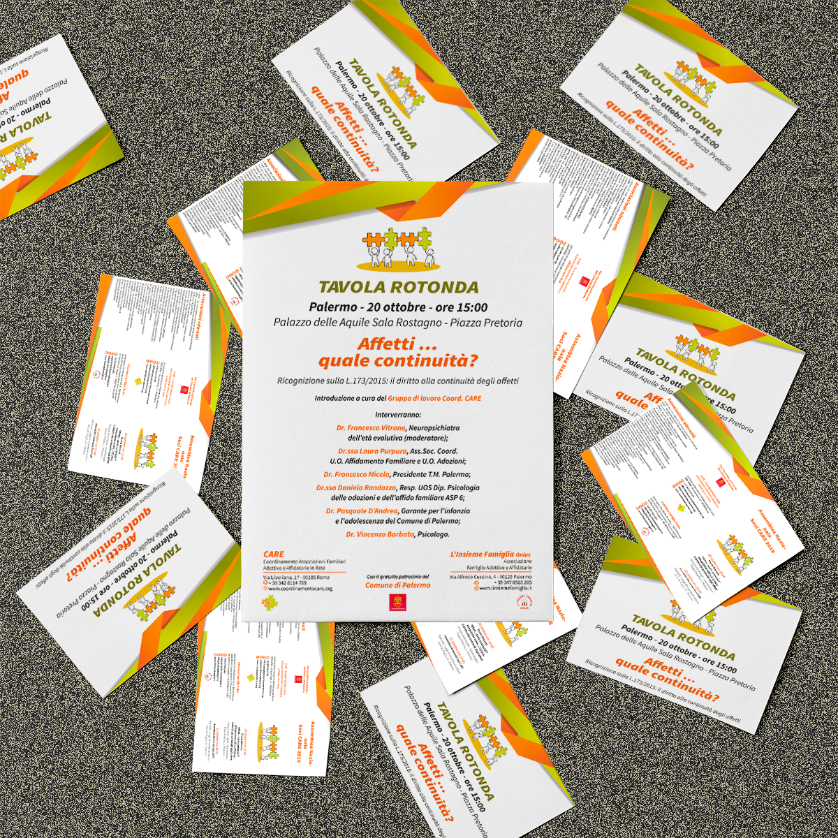 Visual design Project 'Annual Meeting CARE' L'Insieme Famiglia ONLUS & Coordinamento CARE