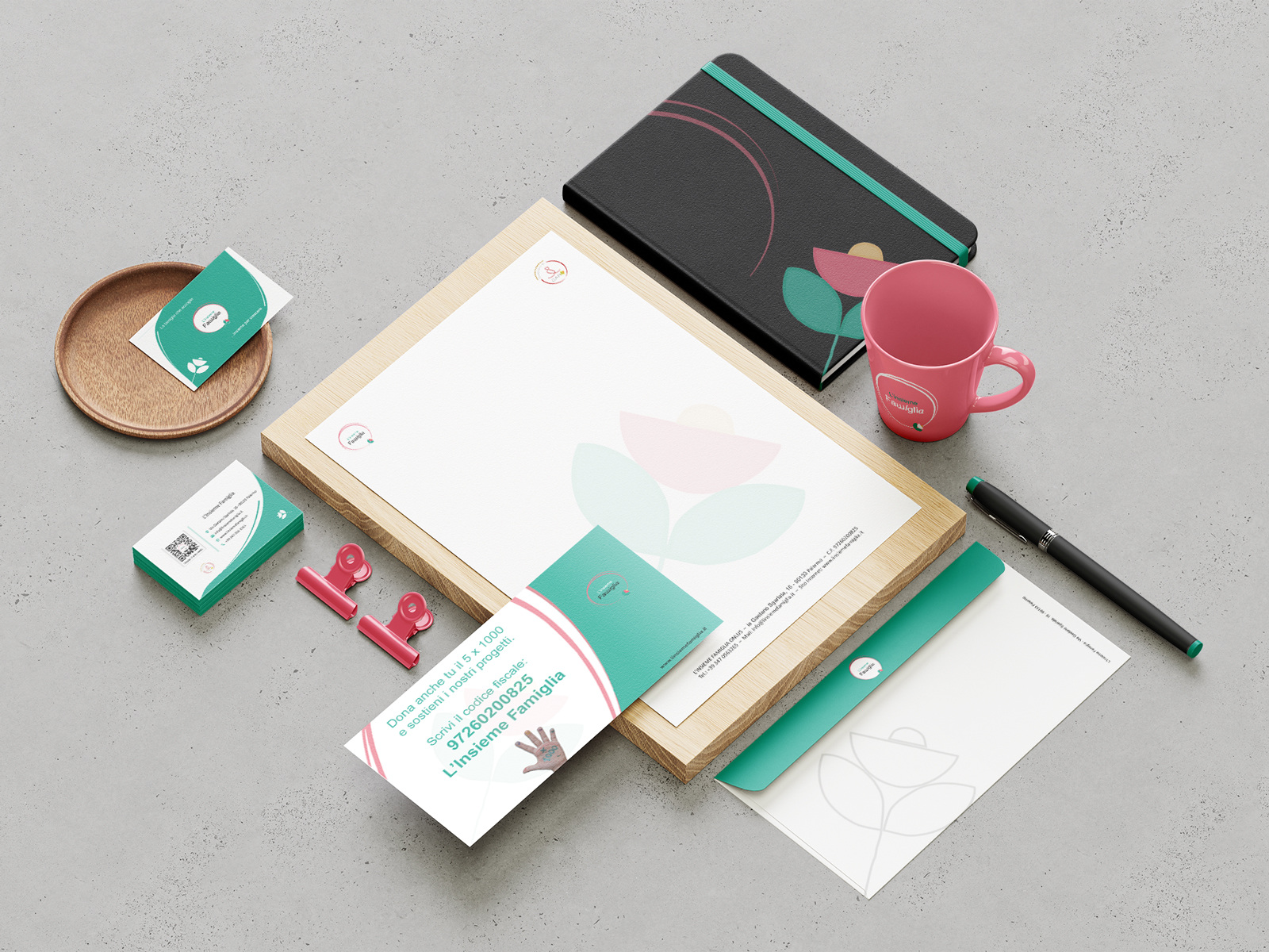 Visual design Project Revamping marketing materials for L'Insieme Famiglia