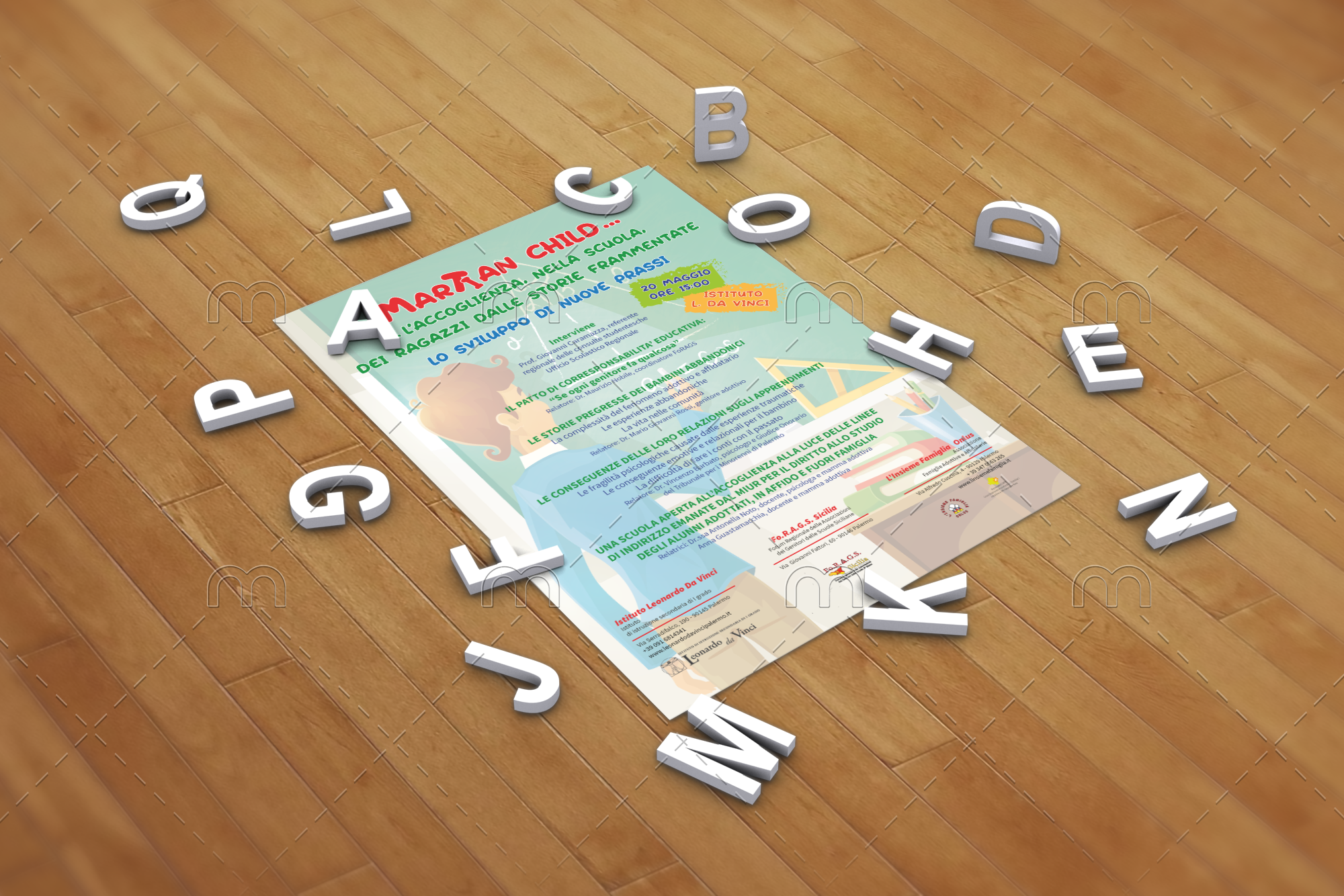 Visual design Project 'Martian Child - Leonardo Da Vinci School' L'Insieme Famiglia ONLUS