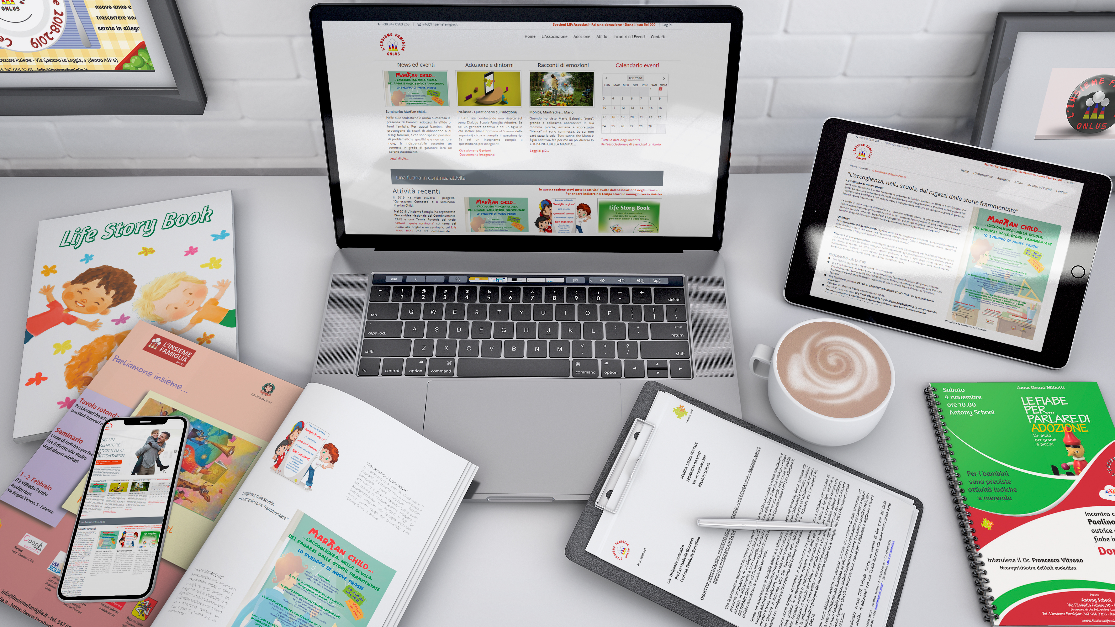 Web Design Project Restyling web site L'Insieme Famiglia ONLUS