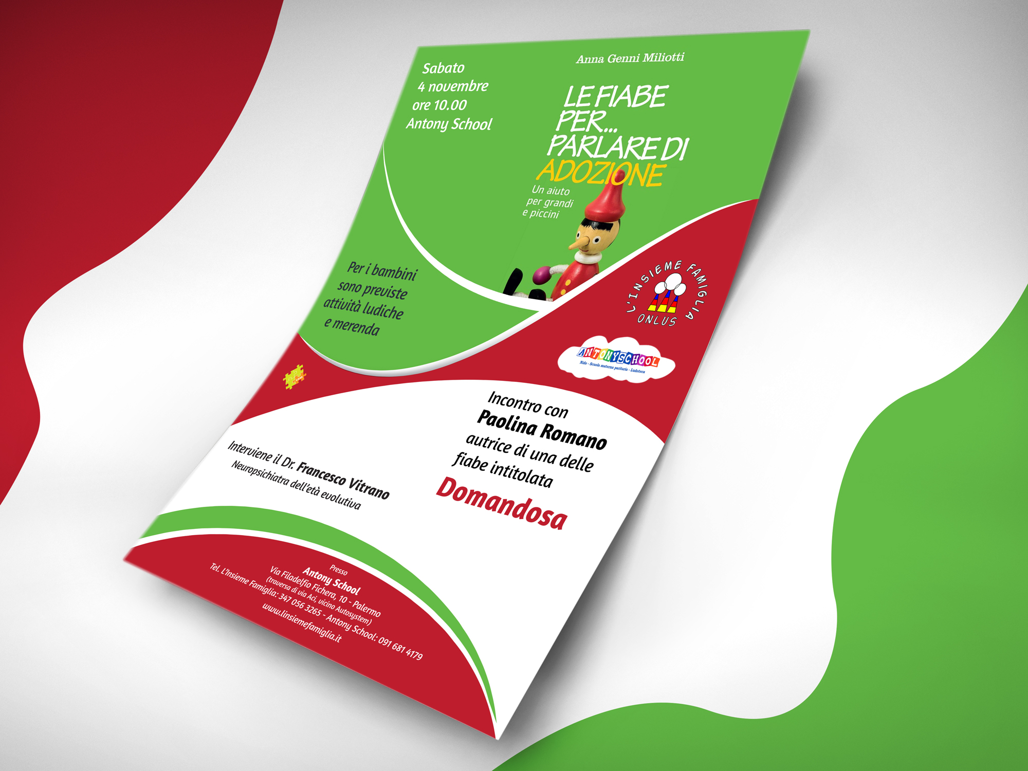 Visual design Project Event 'Domandosa' L'Insieme Famiglia ONLUS