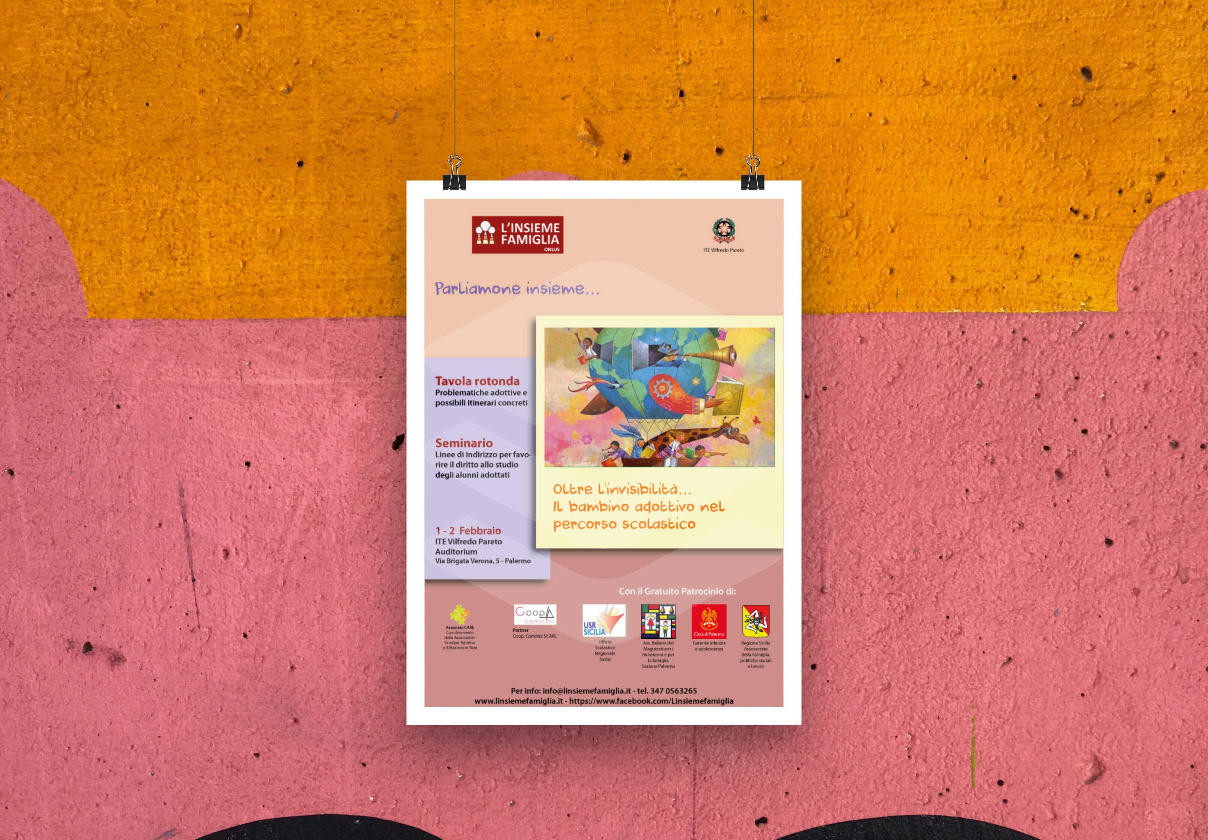 Visual design Project 'Parliamone insieme... a scuola di adozione' L'Insieme Famiglia ONLUS